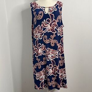 Haani Woman silky sleeveless dress. Size 1X.